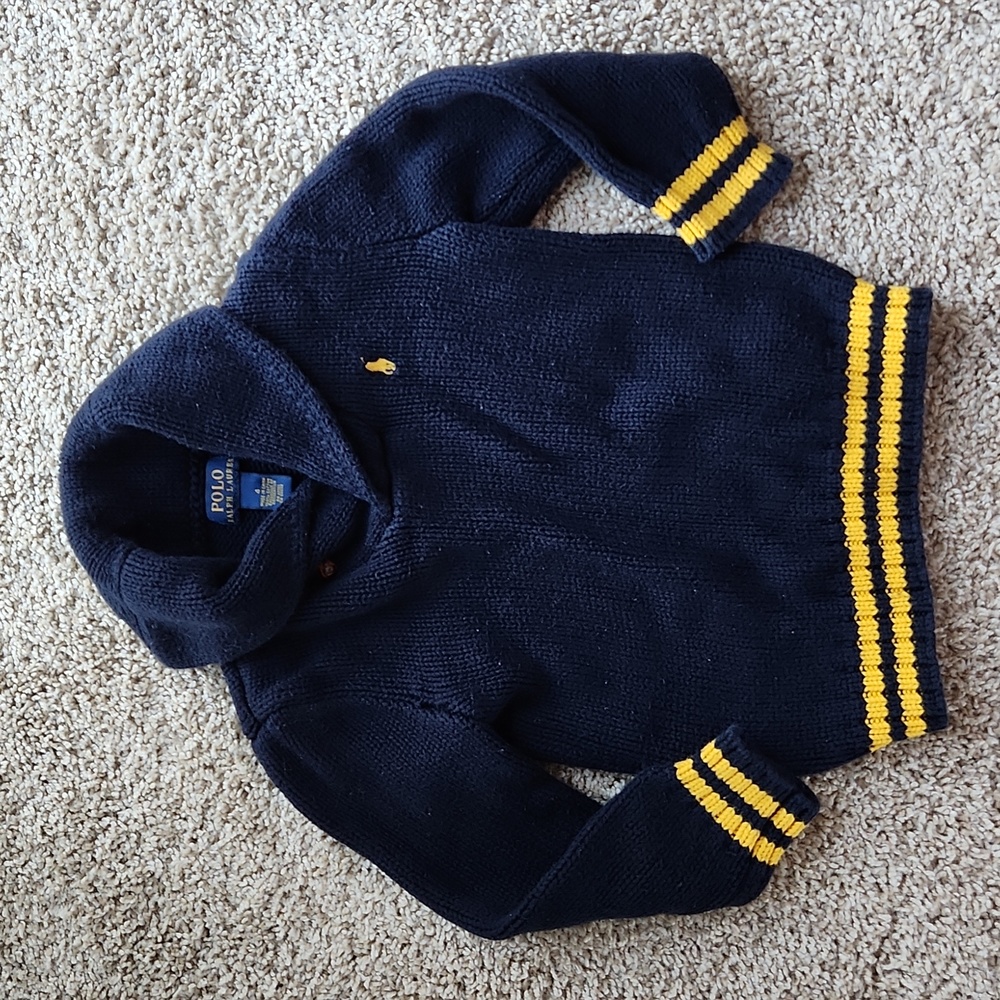 Polo boys cotton stripe sweater